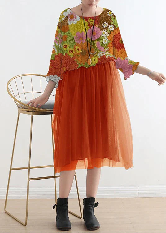 2025 purple flower Tull Maxi dresses patchwork chiffon Summer Dresses - Image 19