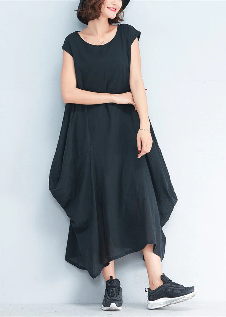 2025 Yellow polka dots natural cotton polyester dress oversize sleeveless traveling dress Elegant kaftans - Image 4