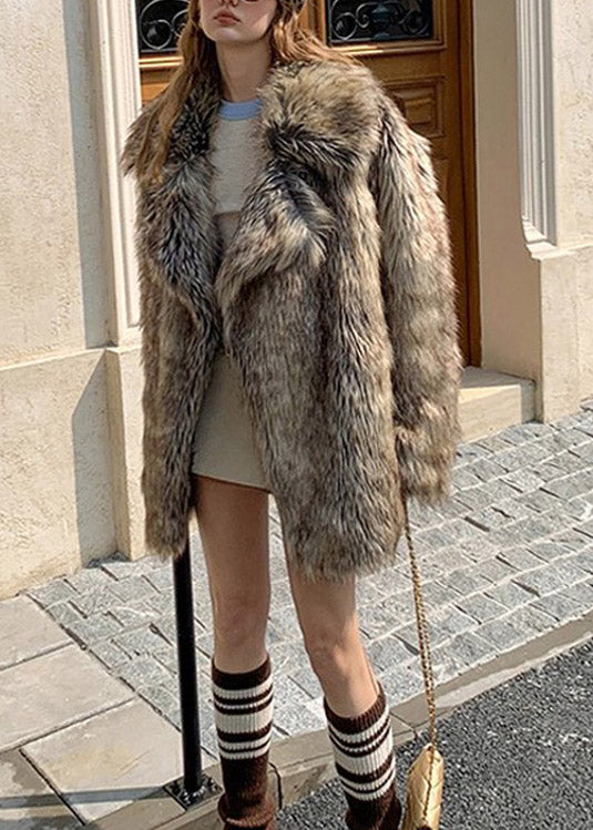 2025 Winter Peter Pan Collar Leather And Fur Coat - Image 3