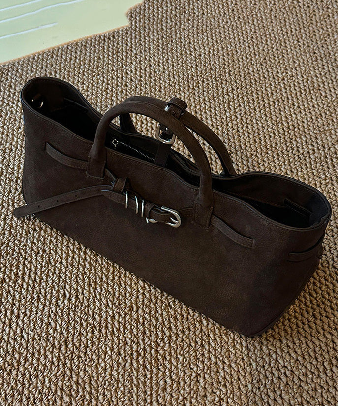 2026 New Coffee Suede Durable Tote Handbag - Image 3