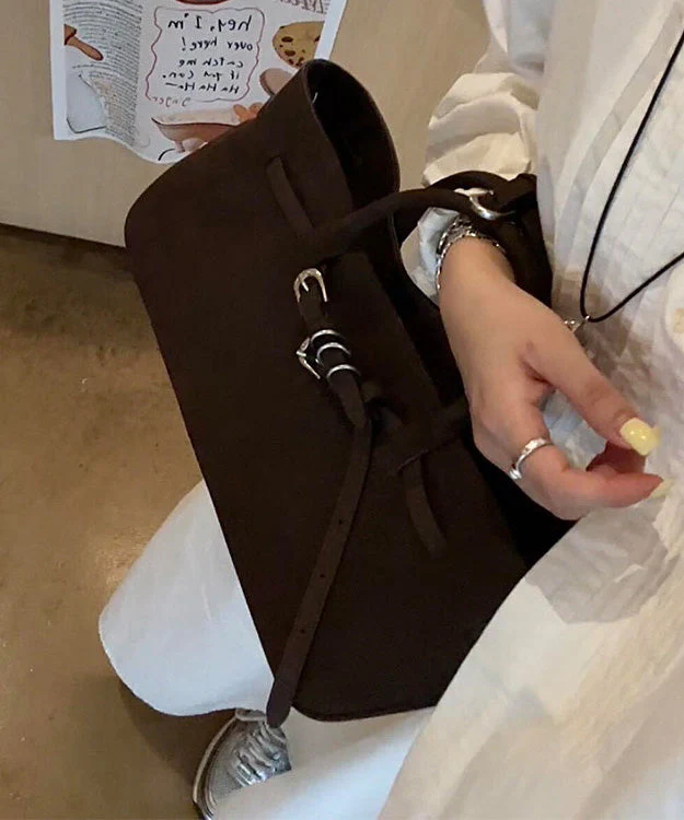 2026 New Coffee Suede Durable Tote Handbag - Image 4