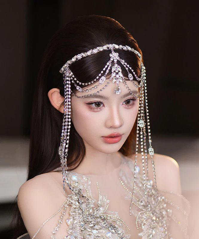 2026 New Crystal Zircon Tassel Hollow Out HairPiece - Image 4