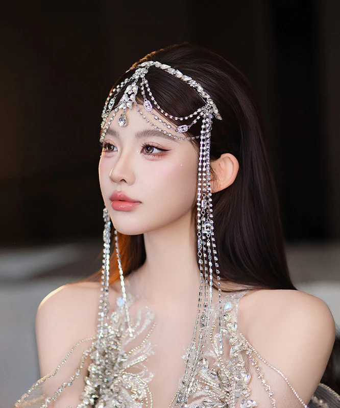 2026 New Crystal Zircon Tassel Hollow Out HairPiece - Image 5