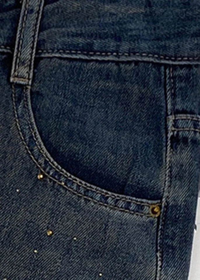 2026 New Hollow Out Butterfly Zircon Straight Jeans - Image 5