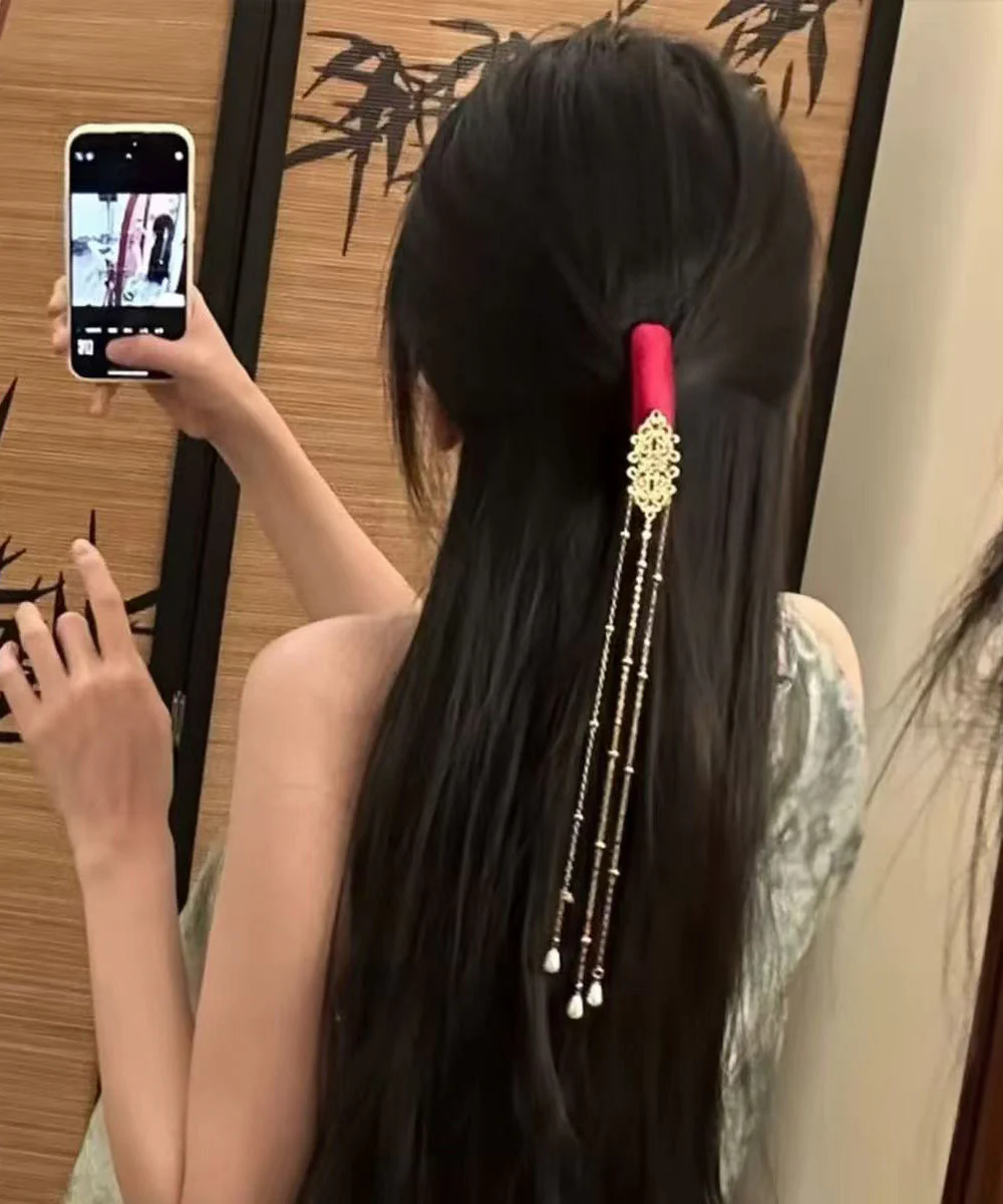2026 New Red Tassel Chinese Style Hairpin - Image 3