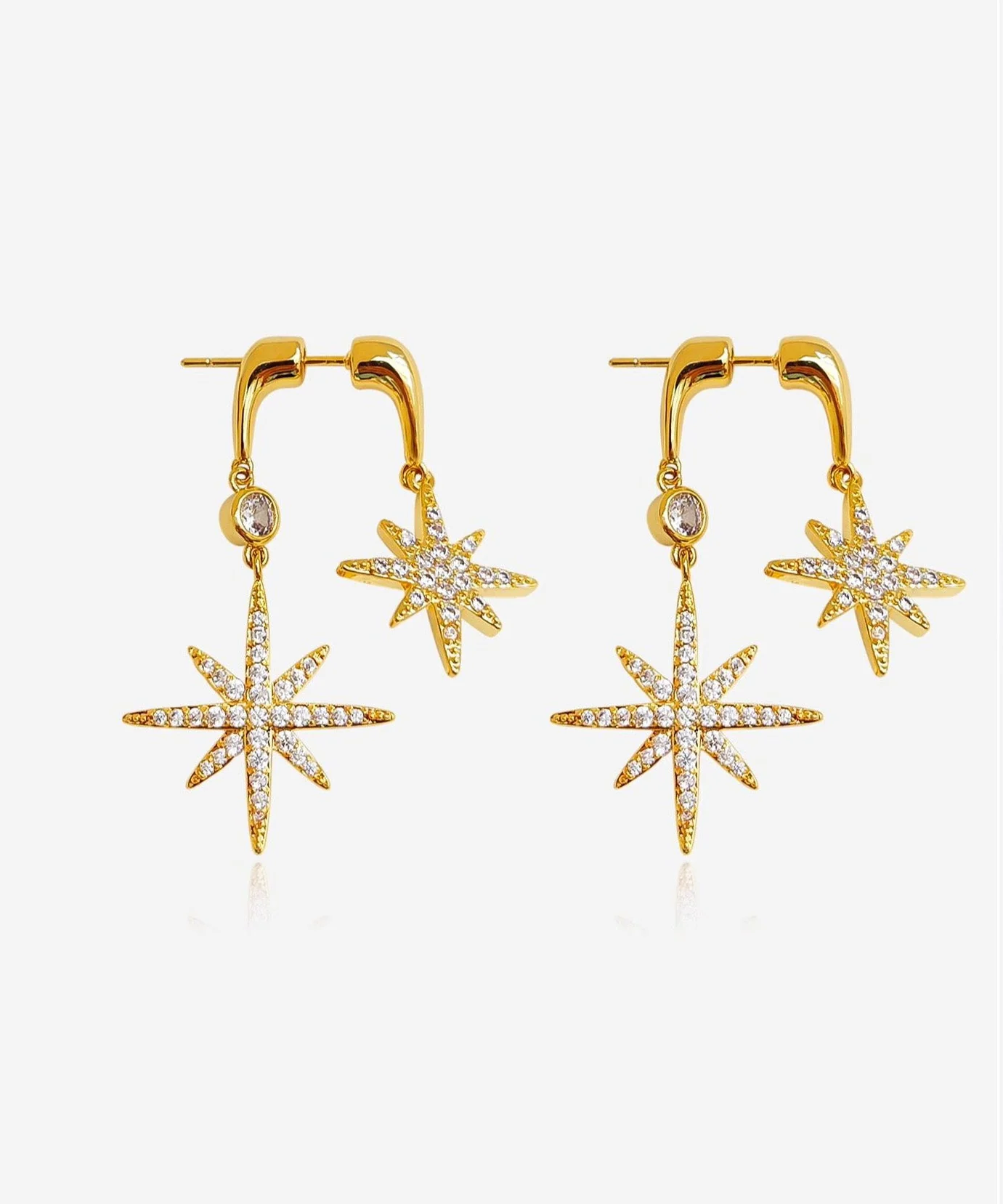 A Light Luxury Zircon Silver Two Wearing Octagonal Earrings - Image 5