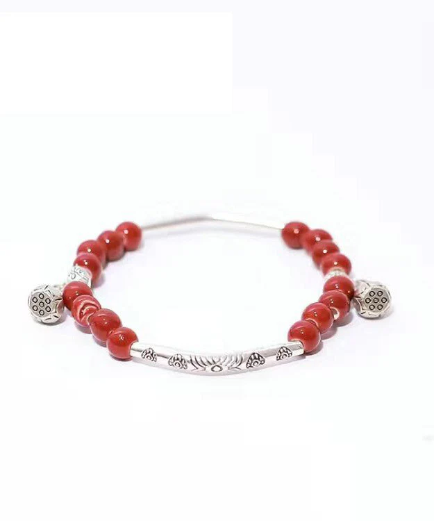 Art Cyan Ceramic Beading Patchwork Charm Bracelet - Image 4