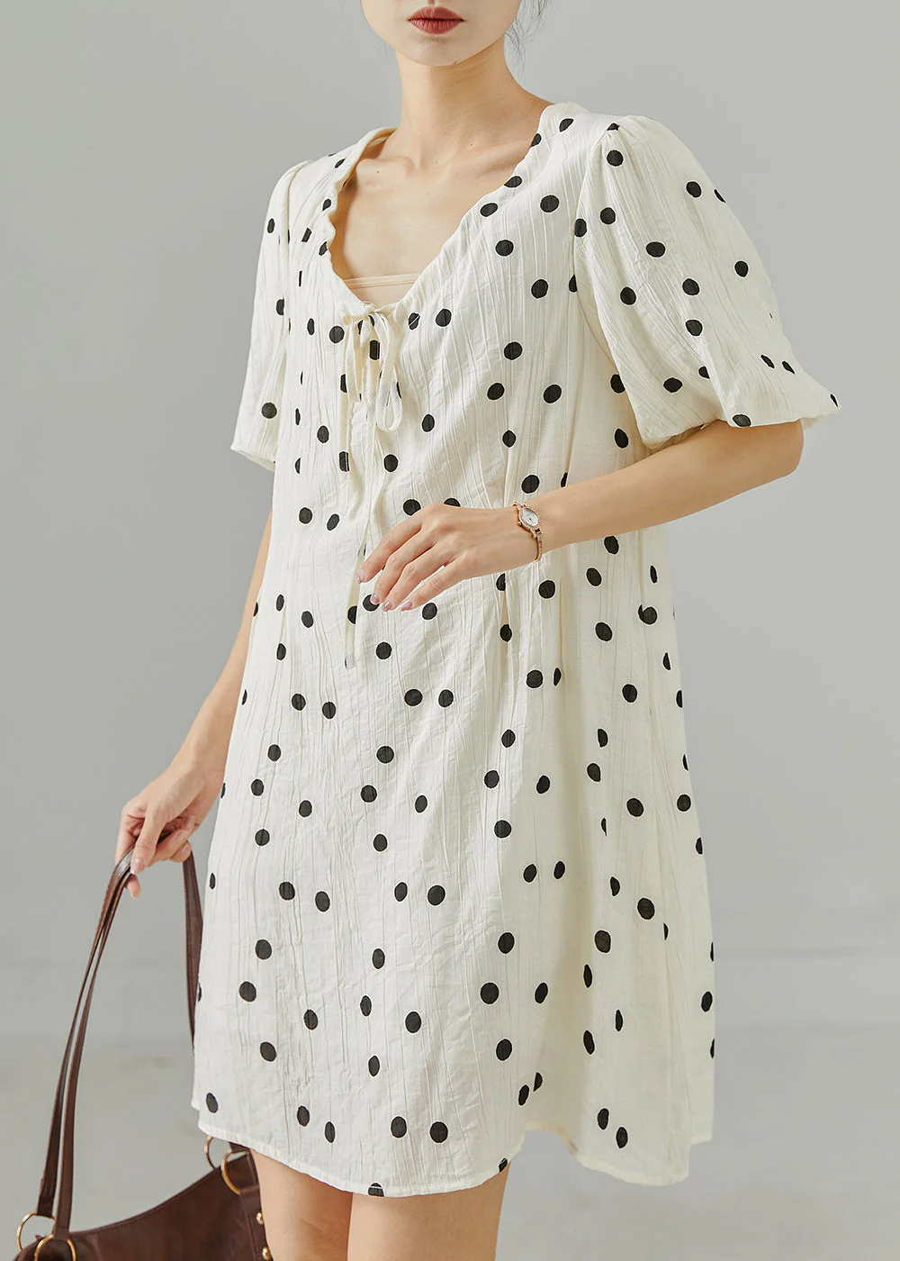 Art White Oversized Print Cotton Mid Dresses Summer - Image 2
