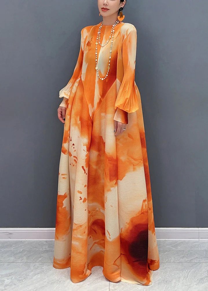 Artistry Yellow Chromatic Blended Hues Chiffon Robe Dresses Fall - Image 4