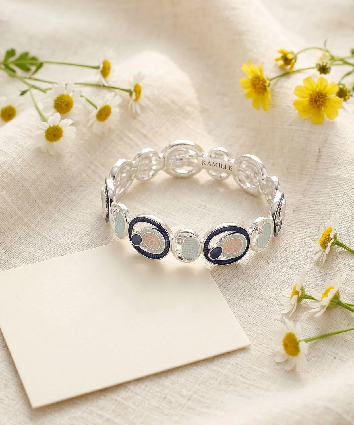 Beach Coffee Alloy Hollow Out Elasticity Bangle - Image 4