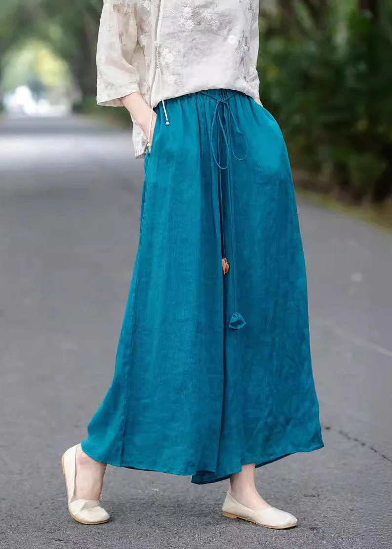 Beautiful Beige High Waist Elastic Waist Linen Pants Summer - Image 3