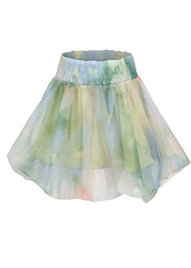Beautiful Green Backless Print Chiffon Strapless Vests Summer - Image 5