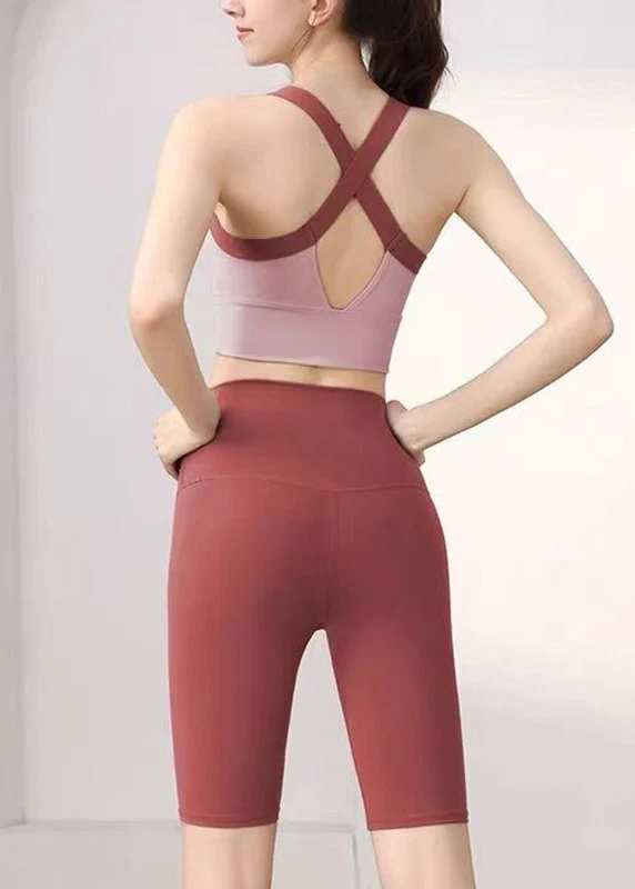 Beautiful Green Patchwork Sports Bra And Leggings Set Suit Running Leggings - Image 4