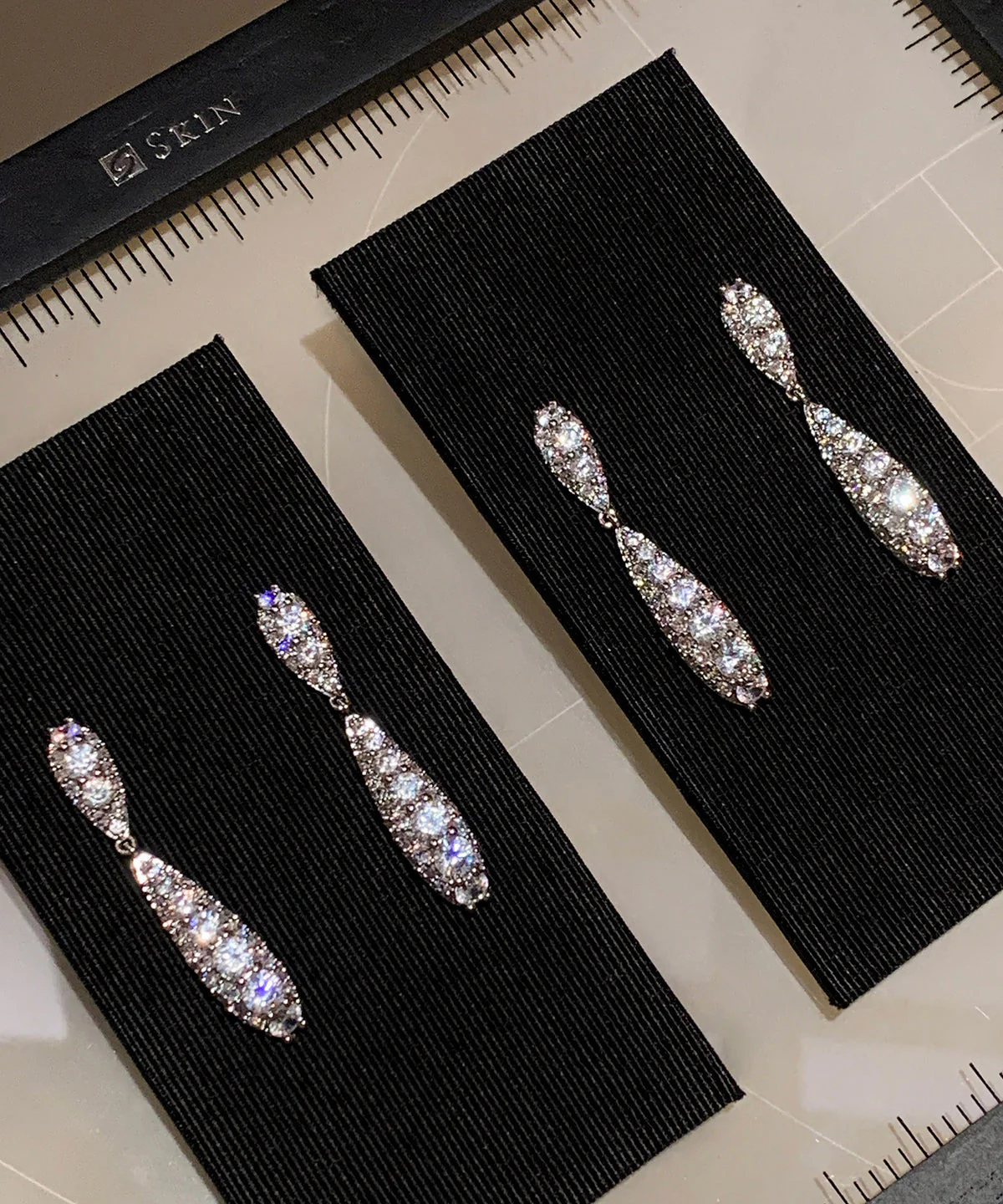 Beautiful High Quality Sparkling Zircon Drop Earrings - Image 5