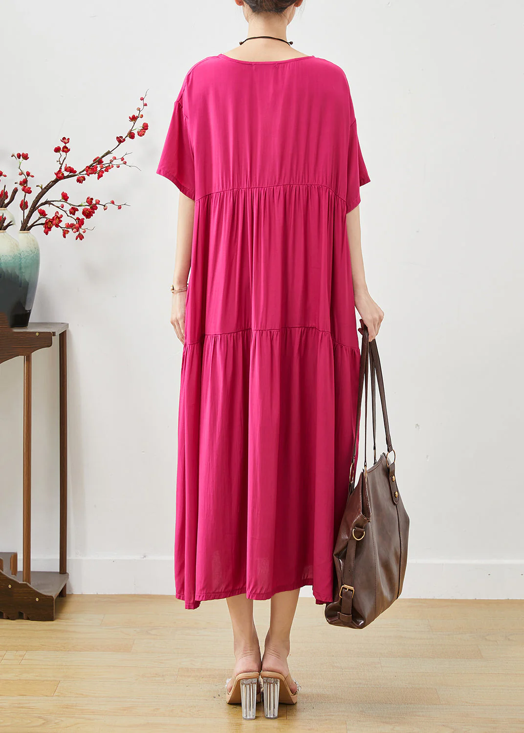 Beautiful Rose Oversized Patchwork Cotton Maxi Dresses Summer - Image 4