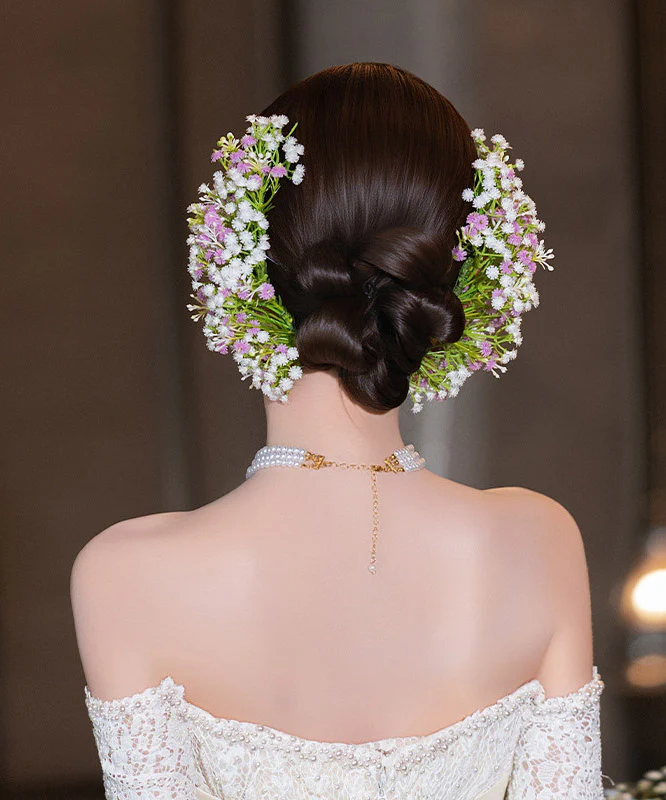 Beautiful White Gypsophila A Pair Hairpin - Image 5
