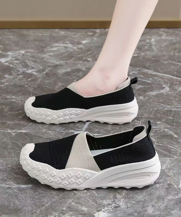 Beige Splicing Flat Feet Shoes Hollow Out Flat Feet Shoes - Image 2