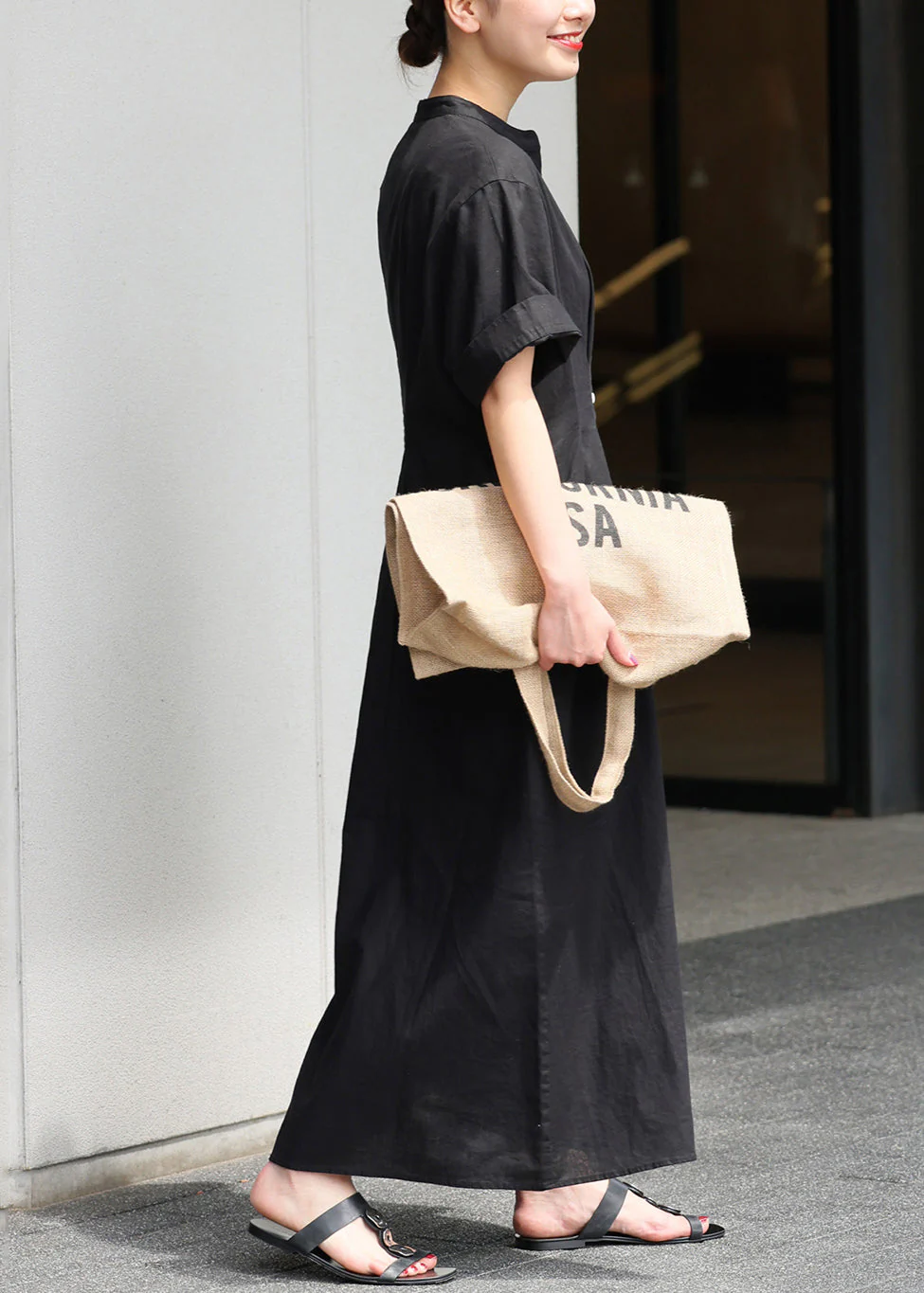 Black Cotton Maxi Dresses Oversized Summer - Image 2