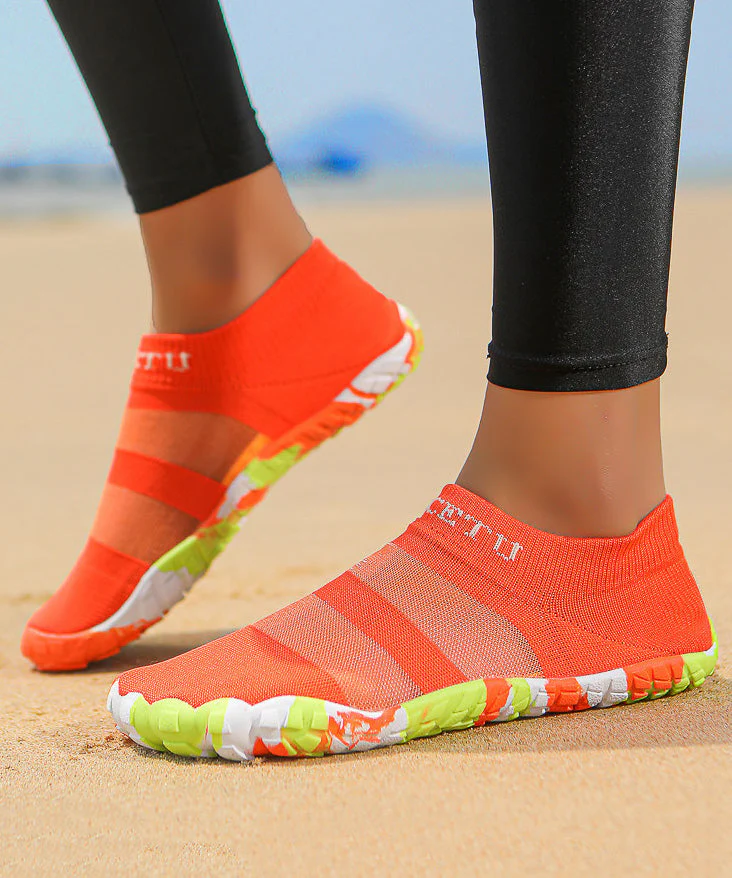 Black Cozy Breathable Mesh Splicing Flat Feet Shoes - Image 4