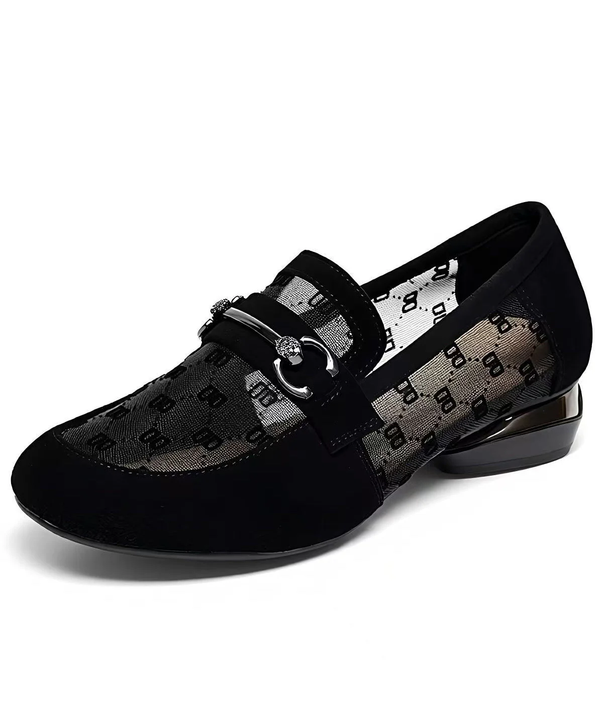 Black Flat Feet Shoes Faux Leather Chic Flat Shoes For Women - Image 5