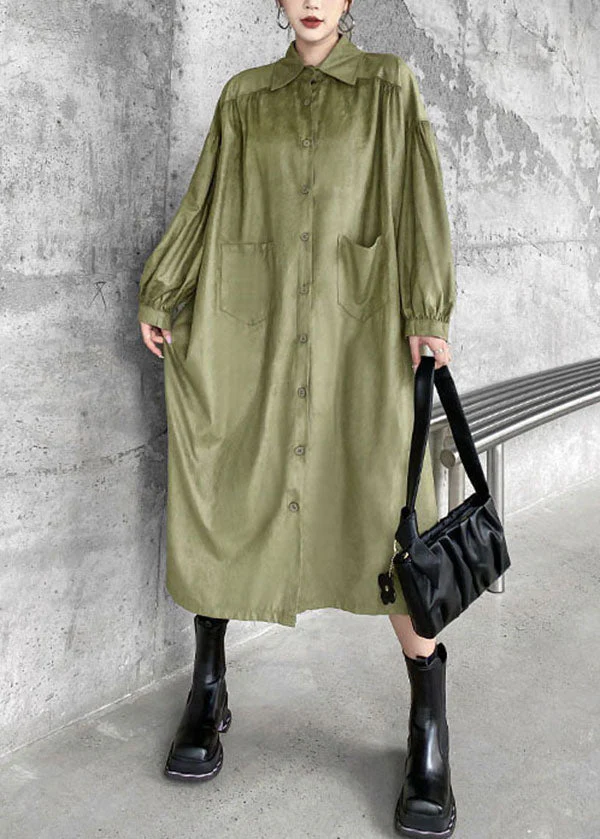 Black Patchwork Cotton Maxi Dress Oversized Wrinkled Spring - Image 3