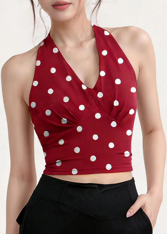 Blue Plaid Sports Neck Hanging Yoga Camisole Tank - Image 4