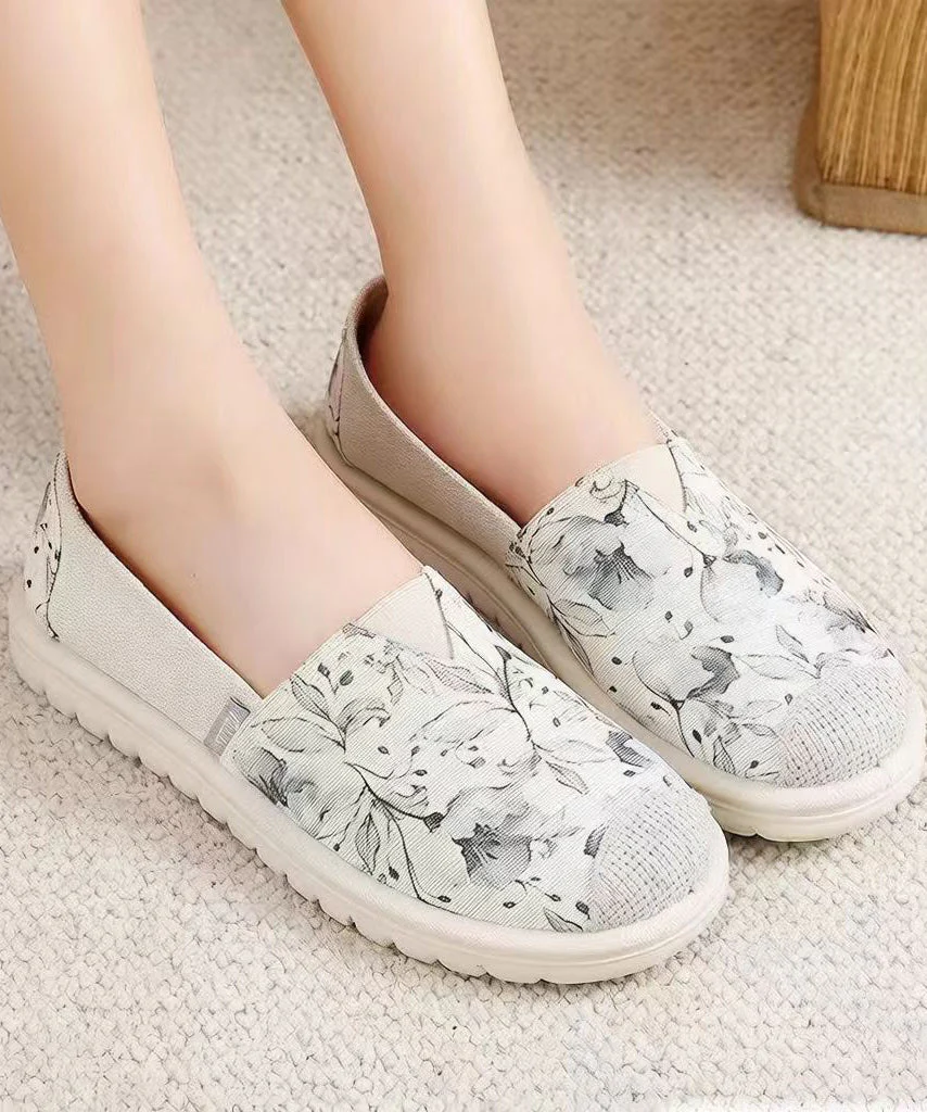 Blue Print Flat Feet Shoes Cotton Fabric Stylish Flat Feet Shoes - Image 3
