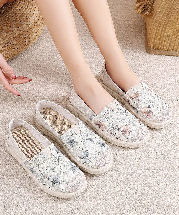 Blue Print Flat Feet Shoes Cotton Fabric Stylish Flat Feet Shoes - Image 5
