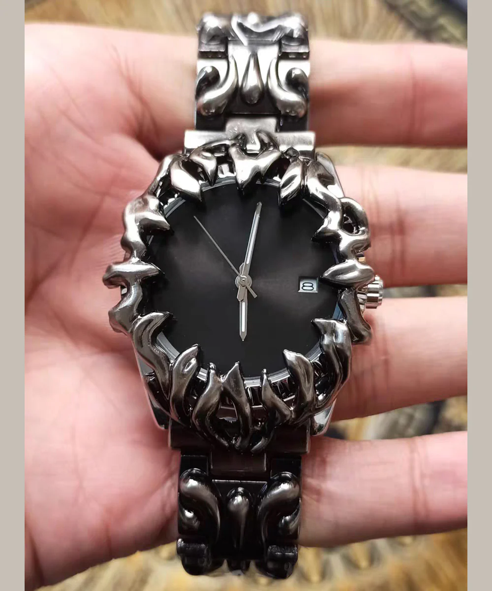 Bohemian Green Stainless Steel Alloy Quartz Movement Alien Men Watches - Image 3