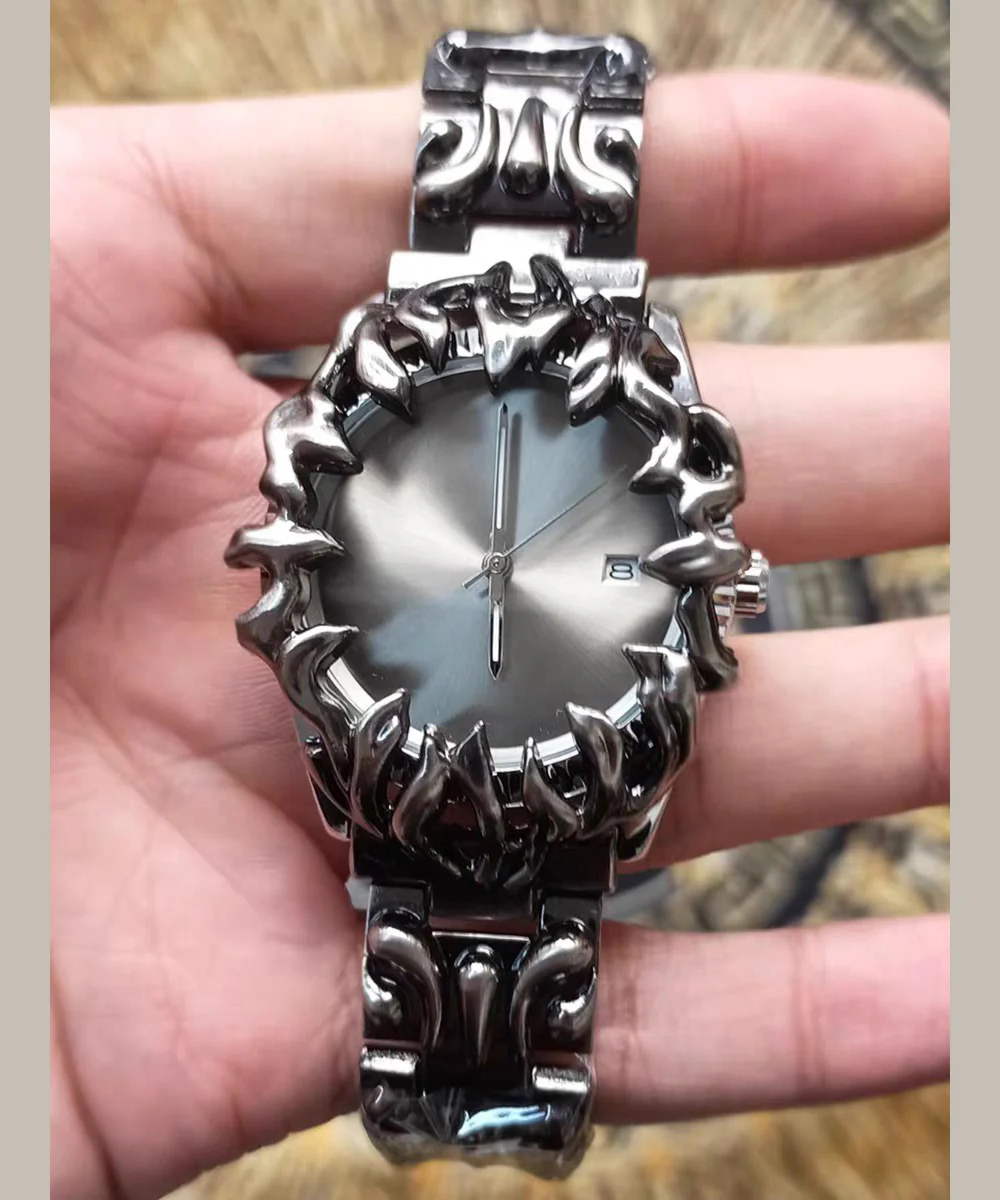 Bohemian Green Stainless Steel Alloy Quartz Movement Alien Men Watches - Image 4
