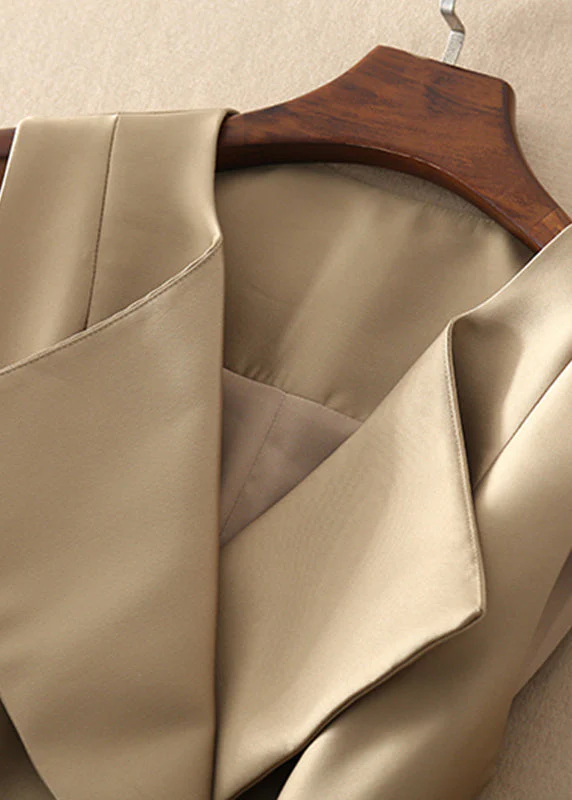 Bohemian Khaki Peter Pan Collar Bow Dress Sleeveless - Image 2