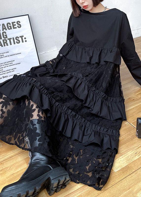 Bohemian purple Ruffles Fall Lace Dresses - Image 6