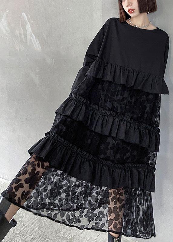 Bohemian purple Ruffles Fall Lace Dresses - Image 8