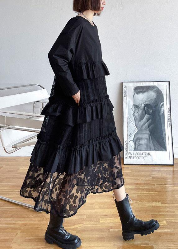Bohemian sunflower pattern Ruffles  Fall Lace Dresses - Image 3