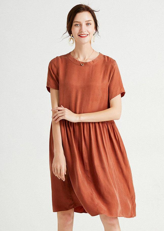 Bohemian Yellow Elegant Loose Summer Short Sleeve Mid Dress - Image 2
