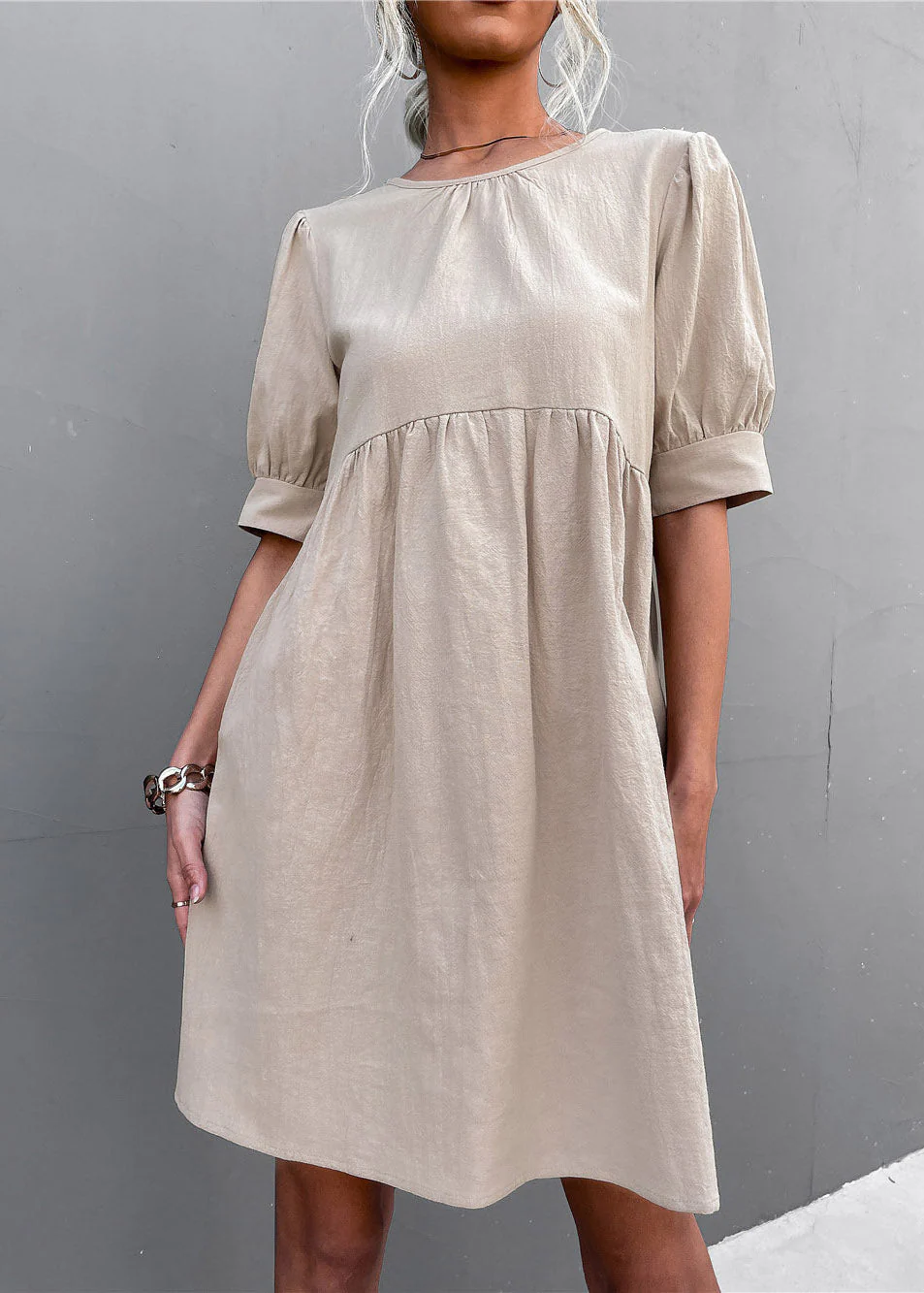 Boho Apricot Patchwork Cozy Maxi Dress Summer - Image 2