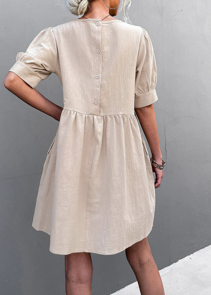 Boho Apricot Patchwork Cozy Maxi Dress Summer - Image 4