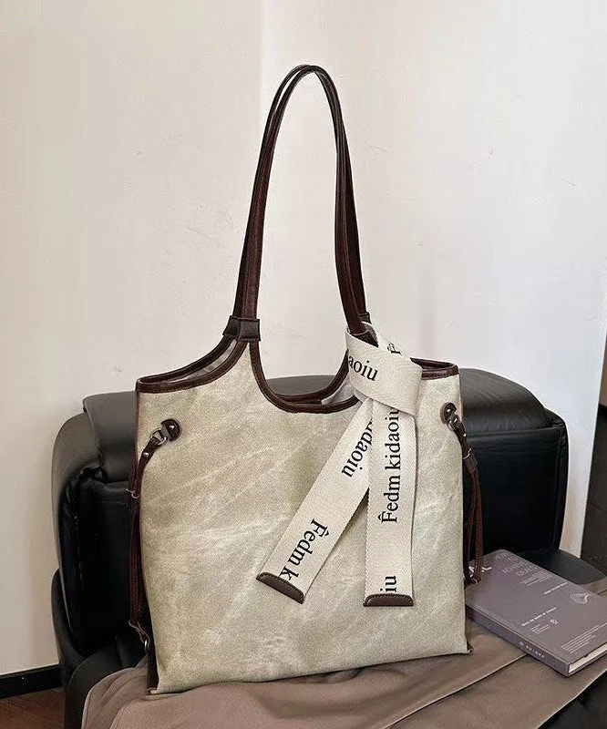 Boho Beige Tie Dye Solid Durable Faux Leather Women Handbags - Image 5