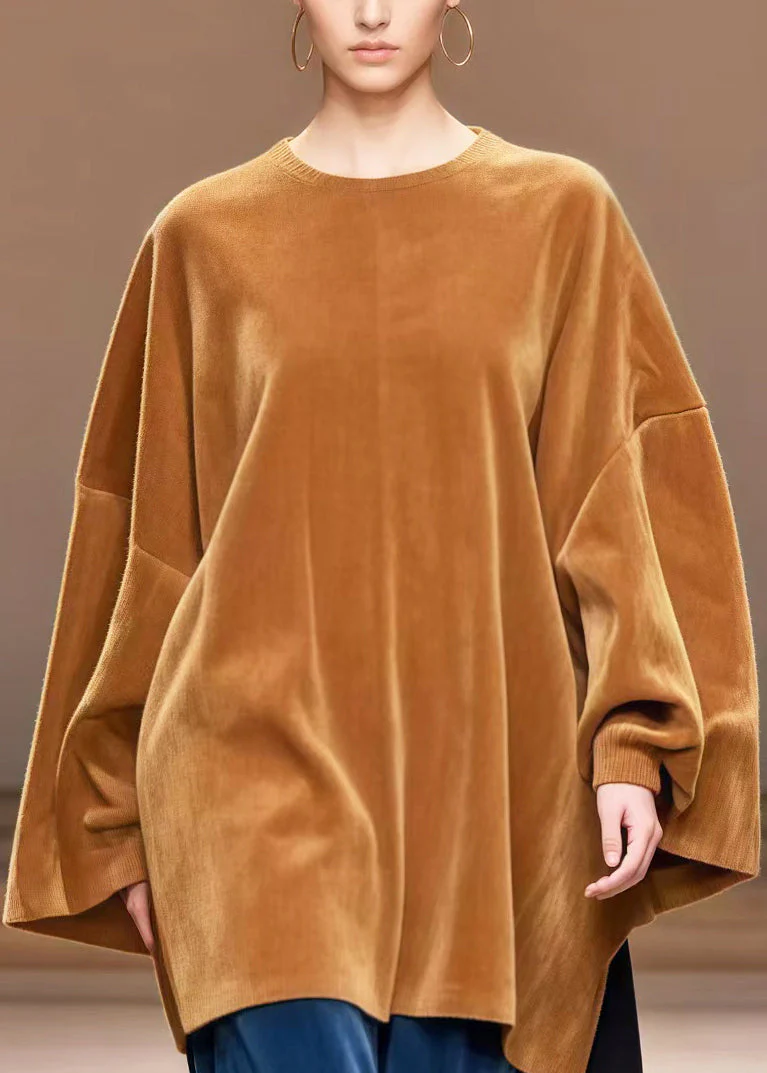 Boho Brown Oversized Patchwork Corduroy Fake Two Piece Dresses Spring - Image 2