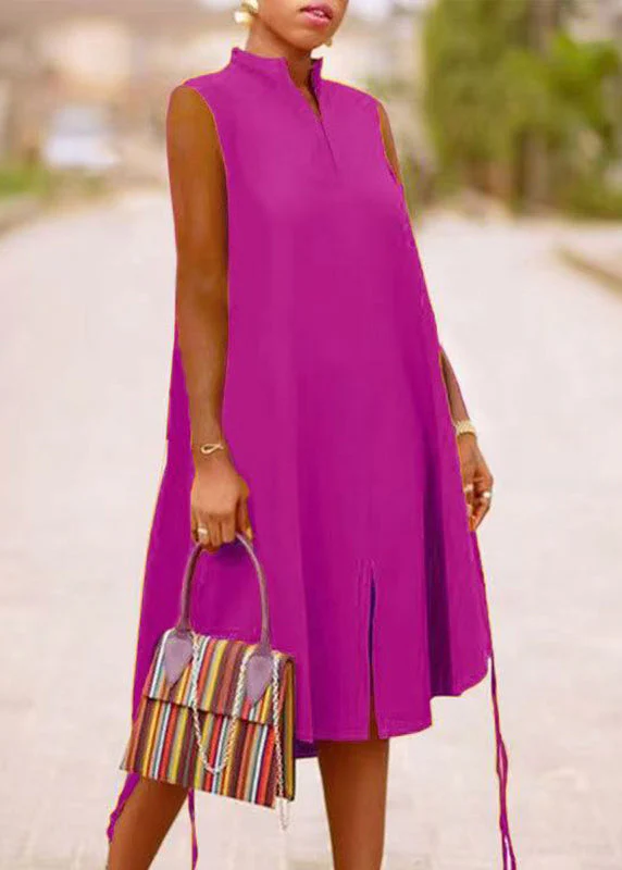 Boho Green Stand Collar Summer Print Maxi Dresses Summer - Image 4