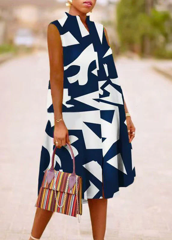 Boho Green Stand Collar Summer Print Maxi Dresses Summer - Image 5