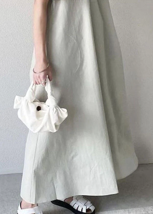 Boho Light Green O Neck Patchwork Cotton Ankle Dress Summer - Image 5