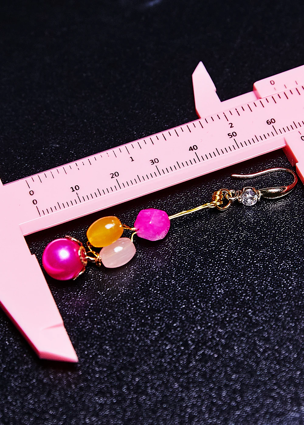 Boho Multicolour Crystal Fine Pearl Drop Earrings - Image 5