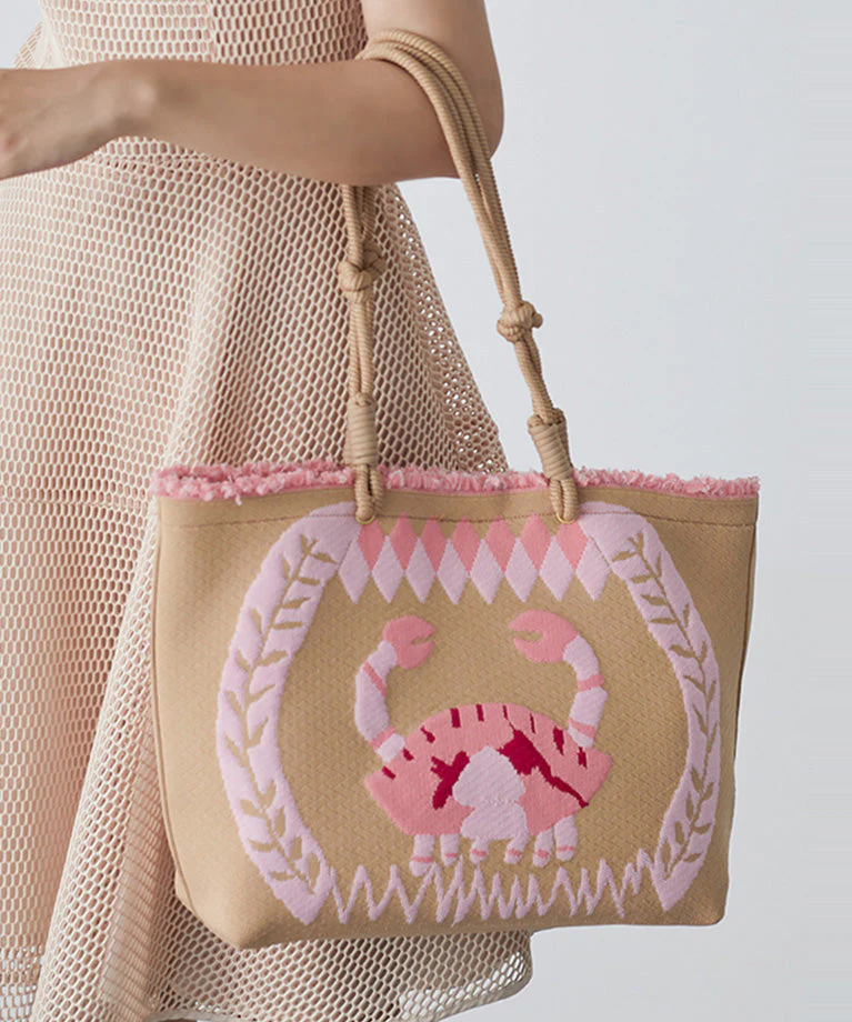 Boho Pink Jacquard Patchwork Ruffled Cotton Shoulder Handbag - Image 2