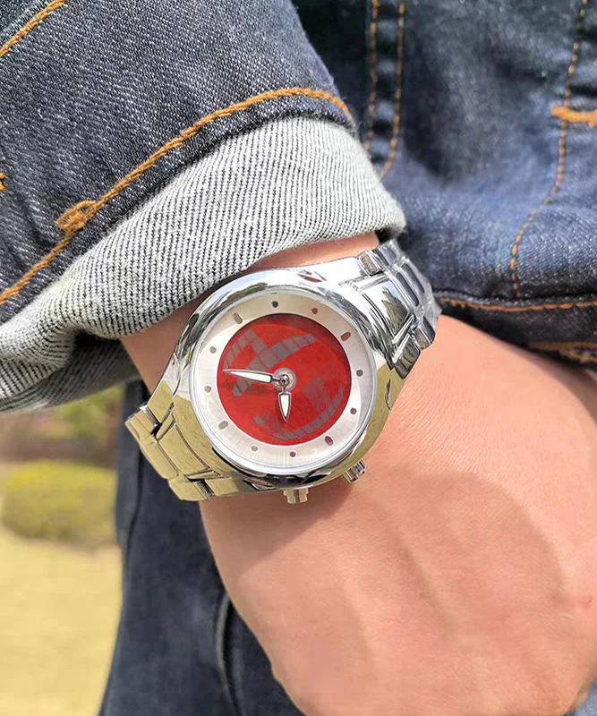 Boho Red Stainless Steel Alloy Machinery Men Watches - Image 4