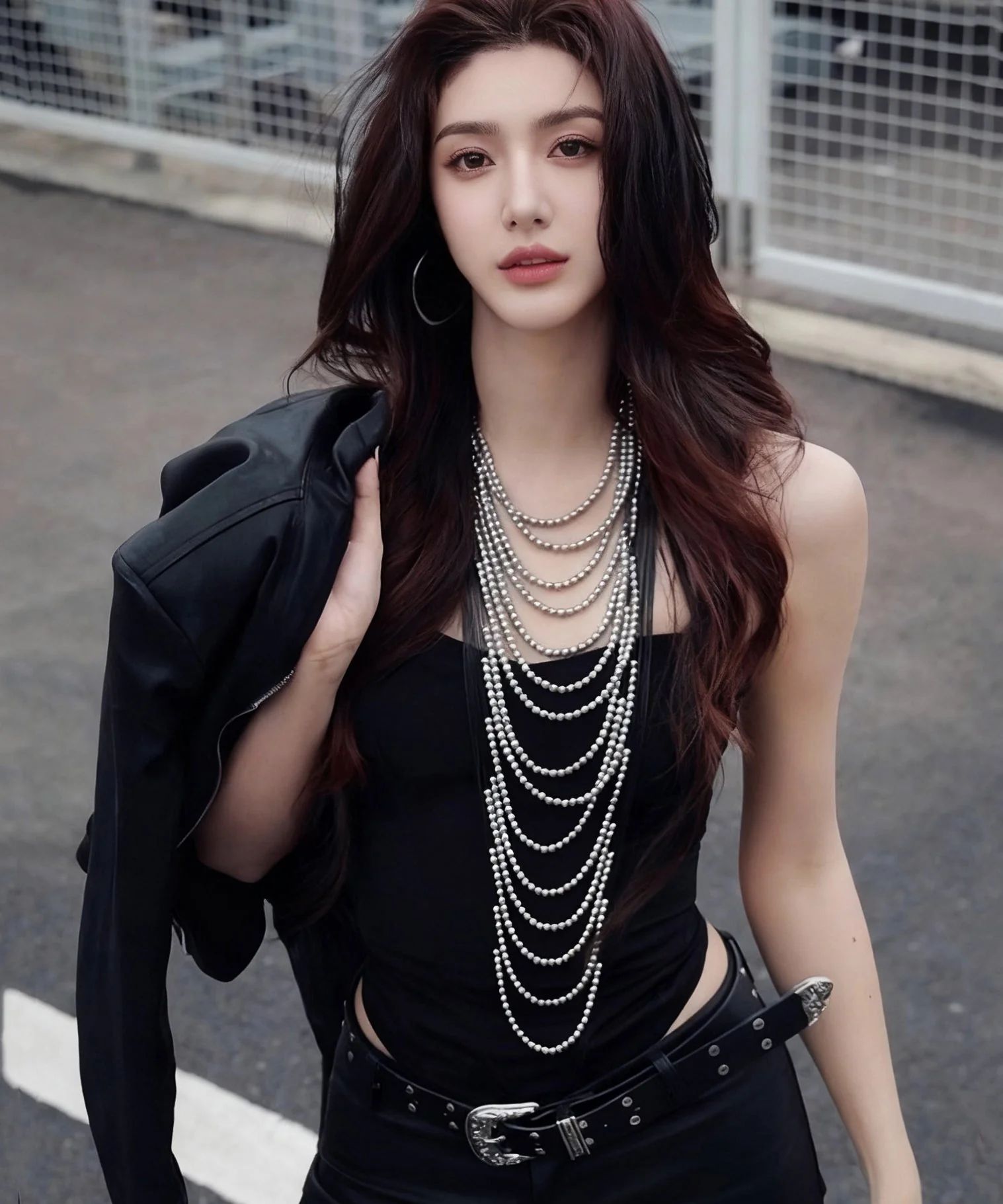 Boho Silk Copper Leather Rope Patchwork Multi-Layer Beading Tassel Gratuated Bead Necklace - Image 3