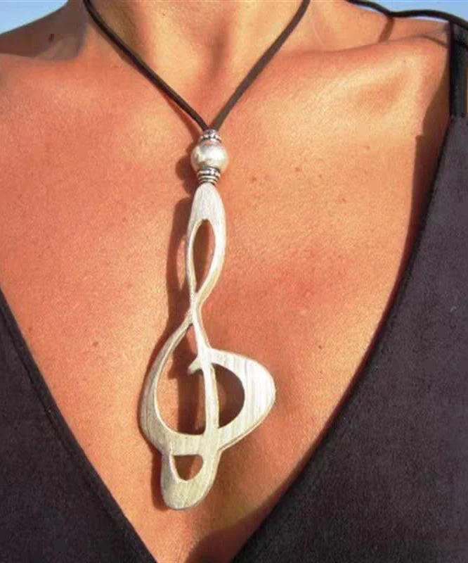 Boho Silver Alloy Leather Pearl European American Pendant Necklace - Image 5