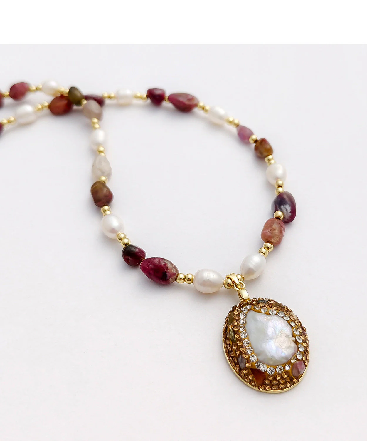 Boutique Baroque Pearl With Fine Pendant Gratuated Bead Necklace - Image 5