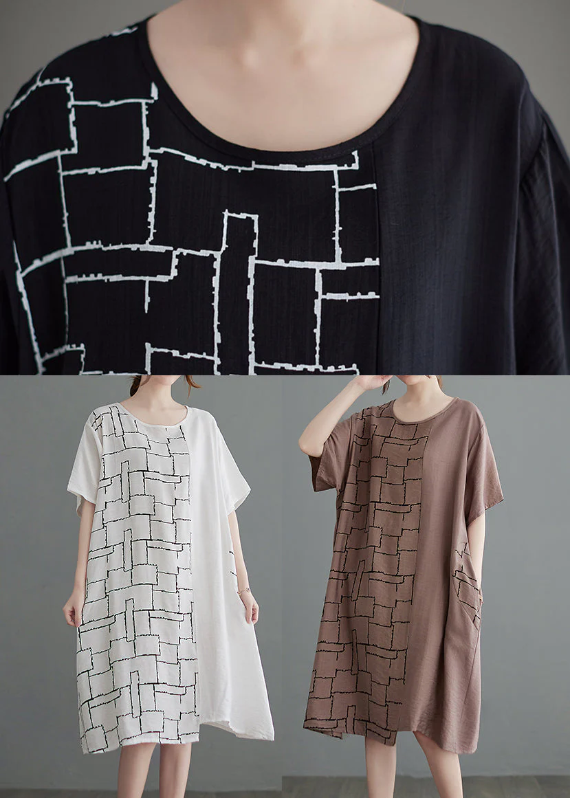 Boutique Black asymmetrical design Dress Short Sleeve - Image 5