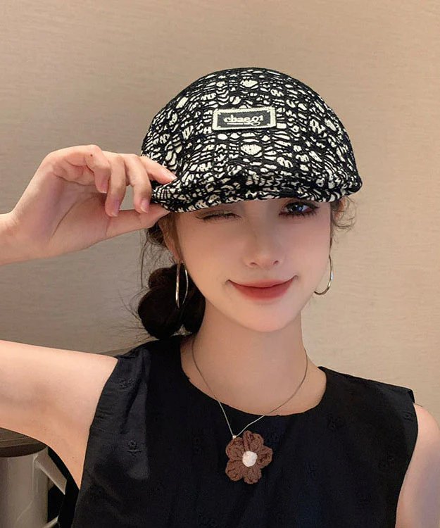 Boutique Black Print Versatile Breton Hat - Image 2